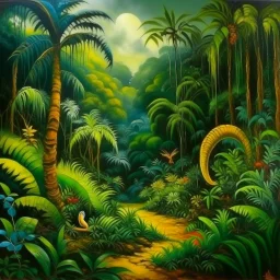 Oil painting. jungle