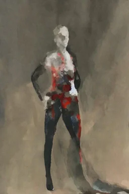 Full body portrait, painting, medium shot lady volumetric wood