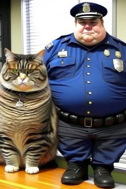 big fat cat arrested by police