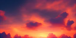 clouds, sunset, photography, orange and pink