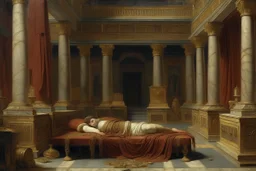 Emperor Nero SLEEPING IN quiet palace