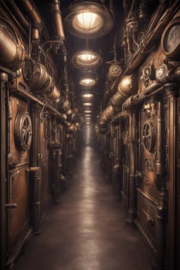 Steampunk video corridor