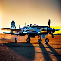 fullbody Drawing of 'North American P-51 Mustang (USA)- Aircraft of WWII',intricate detail,andrea bonelli,Kilian Eng,Ohrai,evan lee,Aleksandr Sidelnikov,KyuYong Eom,three quarters frontal aerial view,toned colors,16k