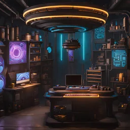 cyberpunk sorcerous artifacts crafting station