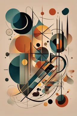 image with the styles of Wassily Kandinsky with earthy tones