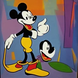 ghosts of donald duck and mickey mouse by picasso