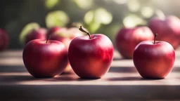 red apples,BACK LIGHT,Blurred background