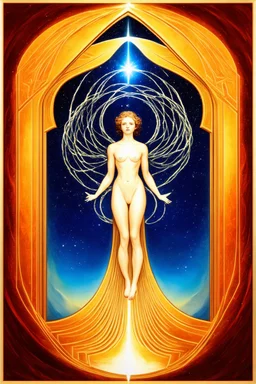 Quantum Entanglement; Art Deco Celestial Symbolism