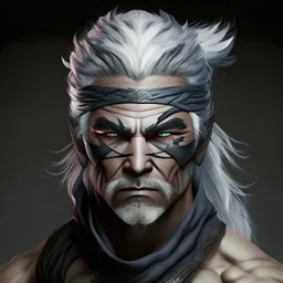 Grey Hair Male ['Adult', 'Anti-Gravity Hair', 'Beastmaster', 'Exotic Eyes', 'Gloves', 'Headband', 'Masks', 'Ninja