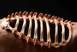 An animal's stiffened rib, huge