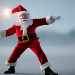 santa fighting elf