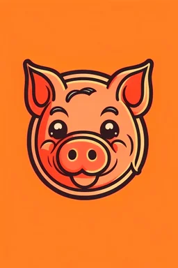 cute pig logo