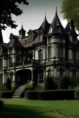 alte villa südlich paris schwarz weis film