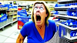 psycho lady shopping at lowes store