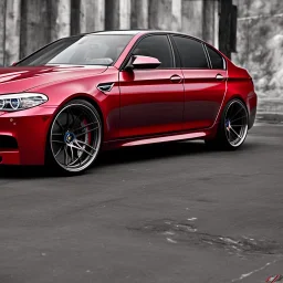 Cherry Red BMW M5