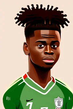 Bukayo Saka English-Nigerian footballer ,cartoon 2d