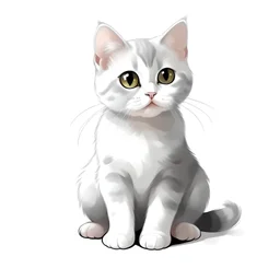 Cute Cat ,illustration,white background
