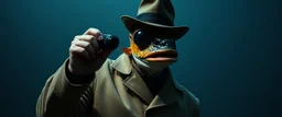 spy fish in trenchcoat