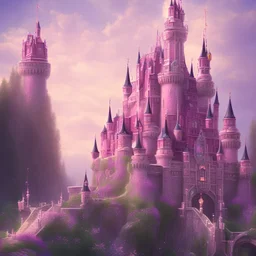 castle pink Magic dream world