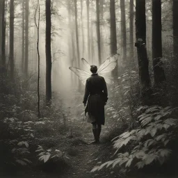 [Hunter Captures Elusive Fairy in Forest, May 18, 1889 - Sussex, England] In a remarkable event, local hunter Thomas Whitaker has captured a fairy in the dense woodlands of Sussex. Whitaker ensnared the elusive creature during a routine hunt. The fairy, described as having delicate wings and an ethereal glow, is currently being interrogated, hoping to uncover the location of other fairies believed to be responsible for the recent disappearance of local children.