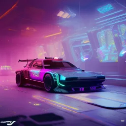 cyberpunk hyper car,cyberpunk 2077,center composition, ultra realistic,shiny, smooth, studio quality, octane render, Surrealism, Triadic colour scheme,glow-stick, ambient lighting,nightclub lighting, polaroid, 100mm, --ar 1:1 --v4