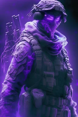 Ghost call of duty Excessive details are extremely accurate, My imagination is complicated.Glowing purple clothes