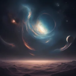 Is this night real, or just a fragile illusion?, in space art style
