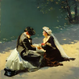 John Singer Sargent man and a beautifull woman