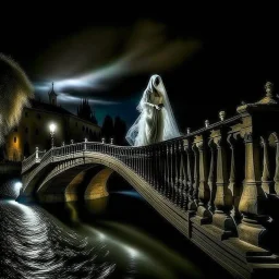THE GHOST IS STILL DANCING AT NIGHT ON THE OLD BRIDGE. Carlos Lapellegrina