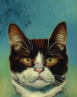 Portrait of a cat by Van Gogh