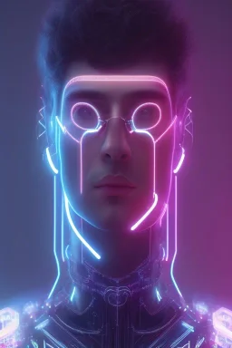 cyberpunk, head, men, portrai, tron