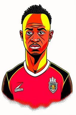 Sadio Mane Footballer cartoon 2d