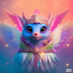 super cute fantasy creature, cute big circular reflective eyes, galactic glitter background, delicate colors, ultra detailed, smooth, light effect，vaporwave colorful, smooth, extremely sharp detail, finely tuned detail, ultra high definition, 8 k, unreal engine 5, ultra sharp focus