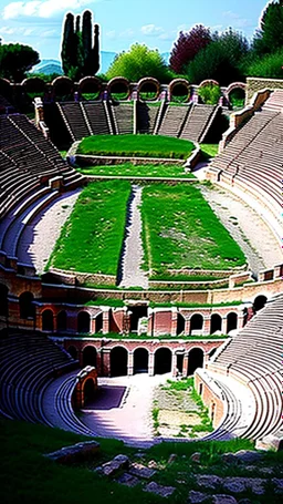 In the Roman amphitheatre