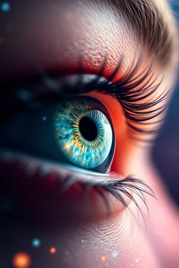 universe in eyes, intricate, 8k, macro photography