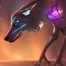 Cyberpunk wolf