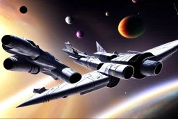 jet fighter satellite galaxy