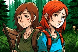 TLOU but as a coloured manga style