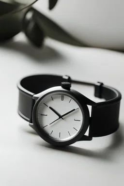 Produce an image of a minimalist beater watch with a focus on simplicity and durability, portraying it in a casual, everyday setting."