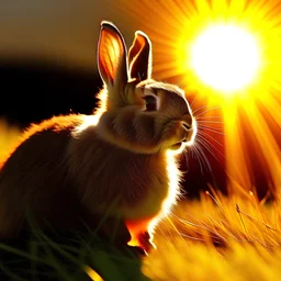 a rubbit on the sun