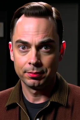 4k, full details realiste. Sheldon cooper se dispute avec un terminator