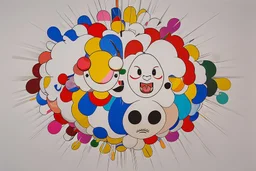 round pop art cloud by Takashi Murakami