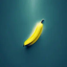 minimalistic banana in outer space