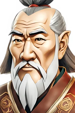 general iroh in 8k realistic digital drawing style, close picture, profile picture, intricate details, highly detailed, high details, detailed portrait, masterpiece,ultra detailed, ultra quality