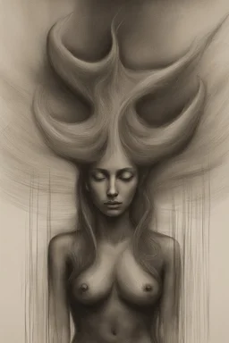 The life-filled void of an empty existence, a universe of paradoxes charcoal smooth