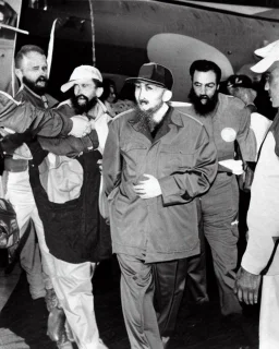 A crew execunting Fidel Castro o a Cross