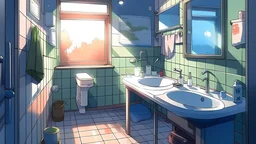 ванная, стиль аниме