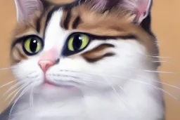 oil painting of a cute cat, hyperrealistic