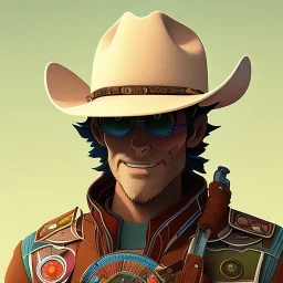 cowboy sherif face hat.intricate detail,.studio ghibli,andrea bonelli,Kilian Eng,Ohrai, korra character, style.