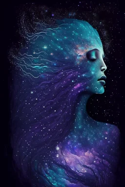 mermaid without face. galaxy